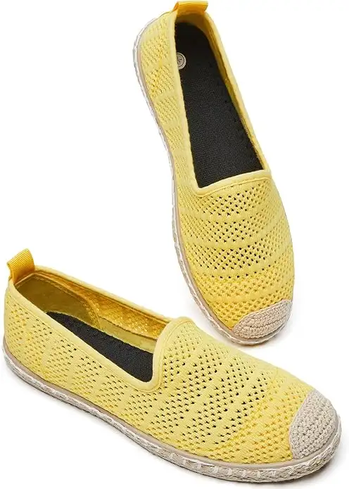 Women's Breathable Mesh Flats Shoes, Soft Loafers Flats, White Slip on Shoes Loafer - Image 10